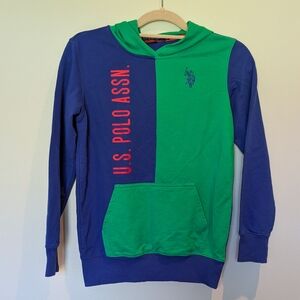 U.S. Polo Assn. Boys Blue and Green Hoodie